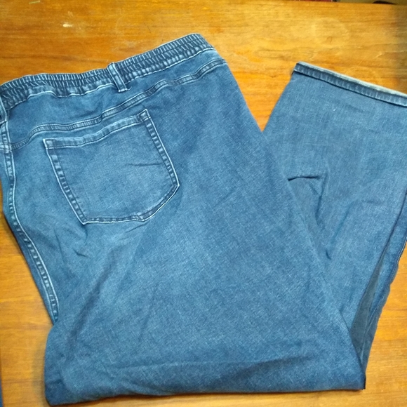 Plus Size Torrid Jeans, Size 6R (32W), with Dark Blue Stripe, Elastic Wa… - Picture 10 of 12